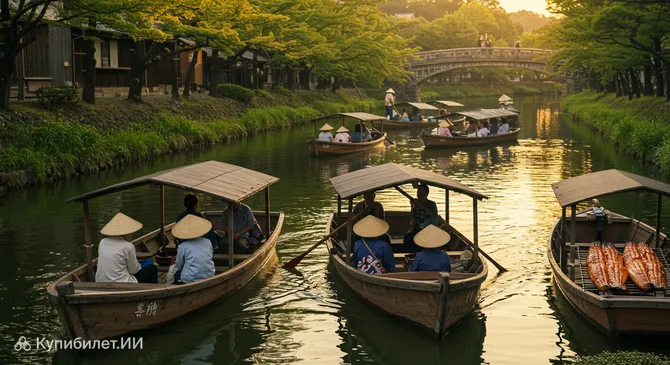 Прогулка по реке Янагава и дегустация угря