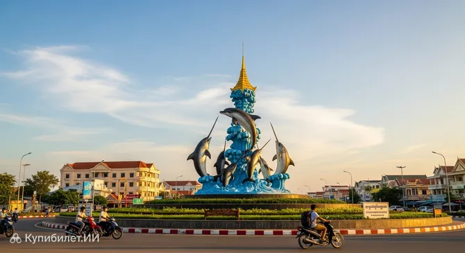 Кольцо с меч-рыбой и дельфинами