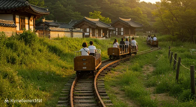 Железнодорожные велодрезины Чонджу Ханок