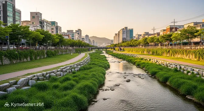 Река Донгчхон в Сунчхоне