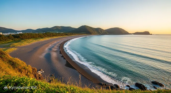 Пляж Мансонгри с чёрным песком