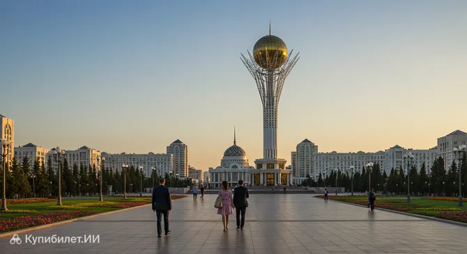 Площадь Независимости и монумент Казах Елi