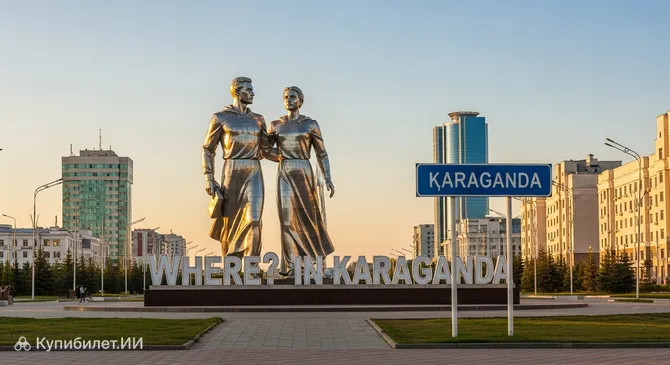 Памятник фразе «Где-где? В Караганде»