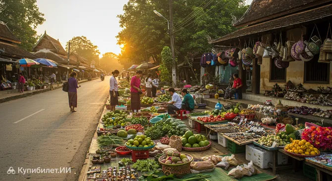 Утренний рынок Луангпхабанга