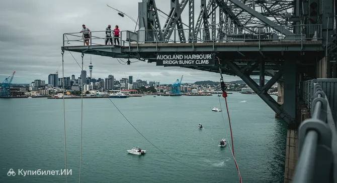 Банджи и подъем на Оклендский мост