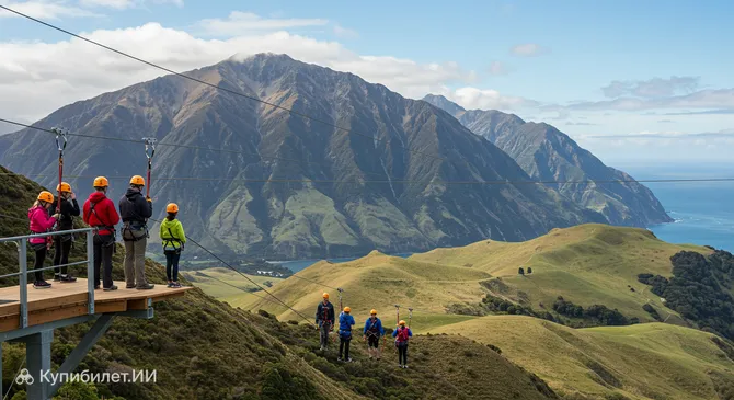 Зиплайн в Кайкоуре