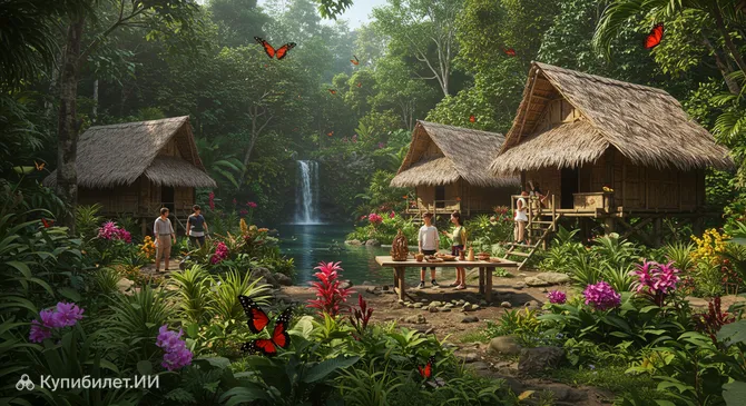 Эколого-ботанический сад бабочек и деревня племён Палавана