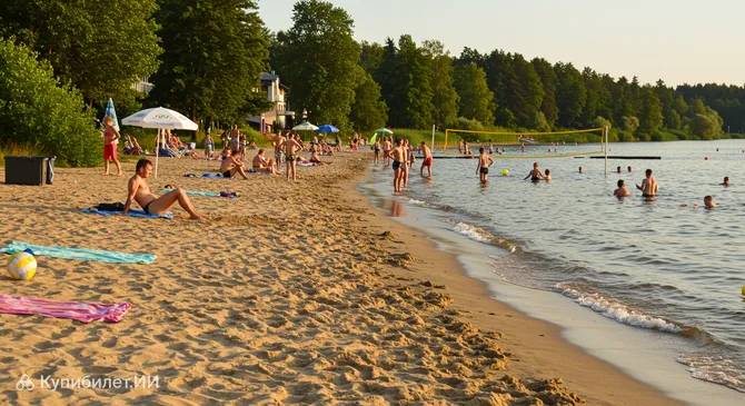 Городской пляж в Августове
