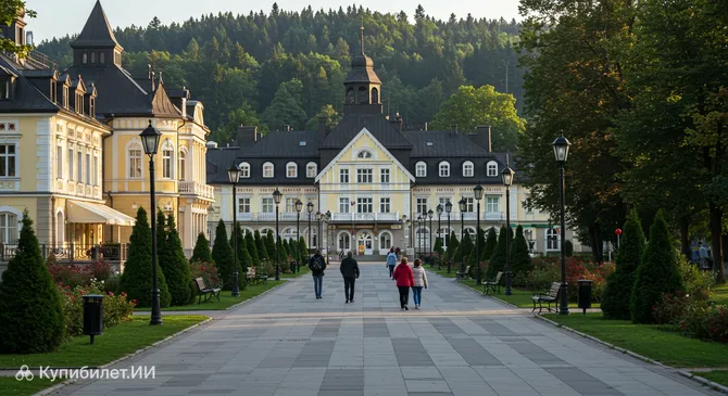 Курортная набережная Крыница-Здруй