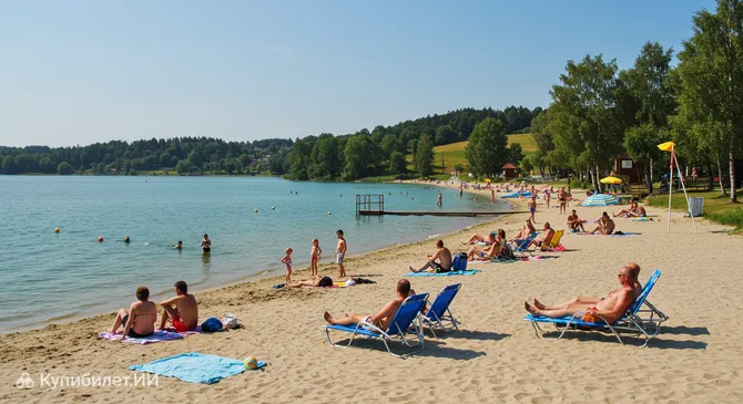 Пляж Центра отдыха и спорта «Укиель»