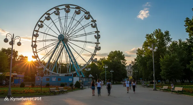Колесо обозрения в парке Тей