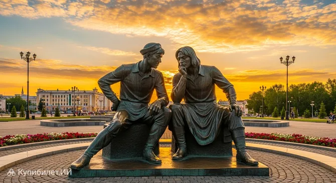 Памятник Остапу Бендеру и Кисе Воробьянинову