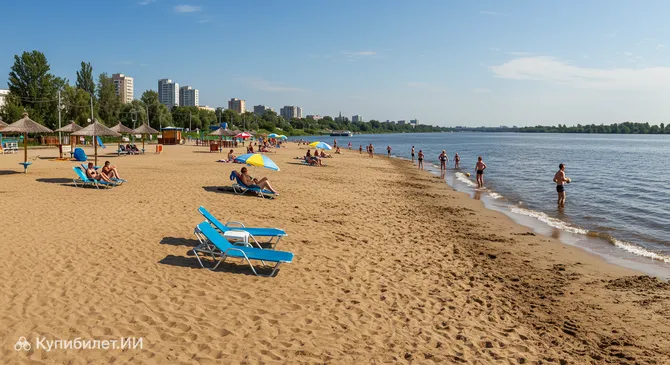 Пляж на Набережной Липецка