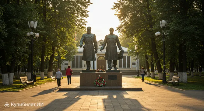 Памятник Твардовскому и его герою Теркину