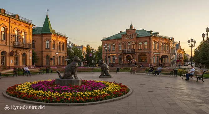 Сквер сибирских кошек