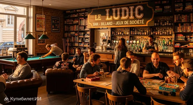 Le Ludic: Бар, бильярд и настольные игры