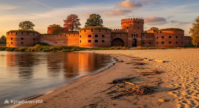 Пляж Модлинской крепости