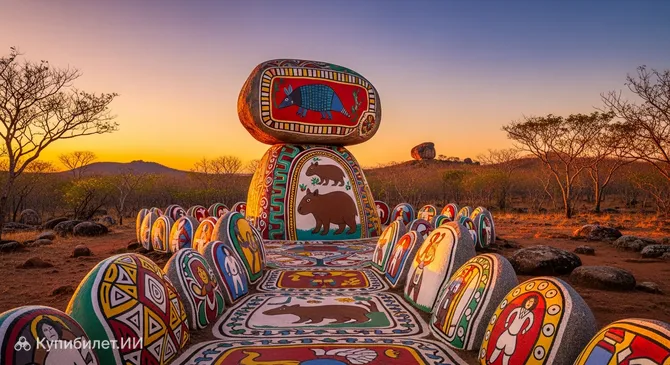 Памятник расписным ягуарам