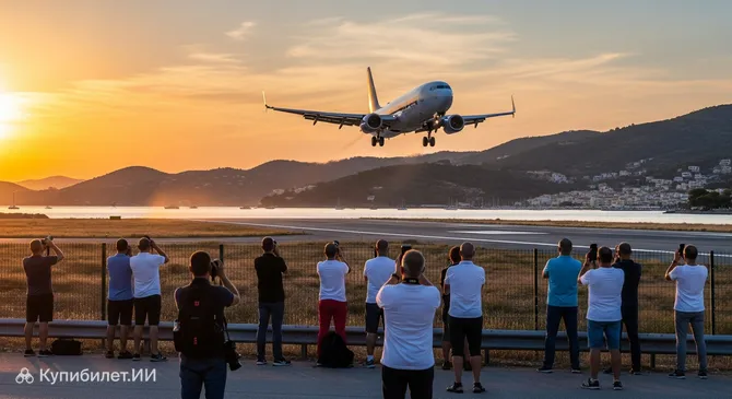 Наблюдение за самолетами на Скиатосе