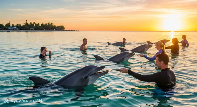 Кормление дельфинов на Тангалуме