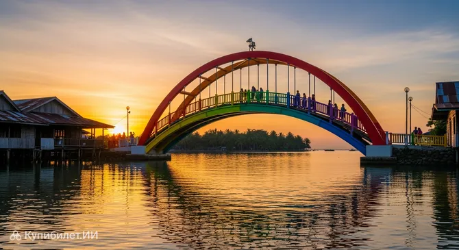 Мост Радужный Круг в Кампунг-Бугис