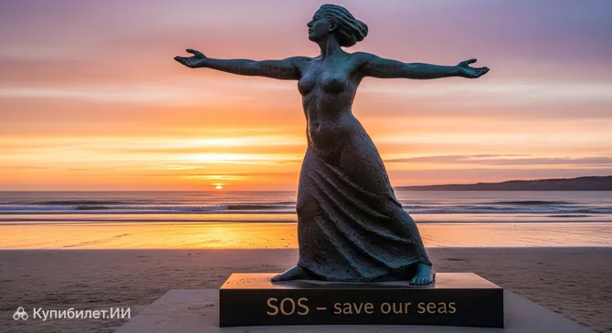 Бронзовая женщина SOS – Спасём наши моря