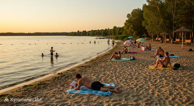 Пляж Кратовского пруда