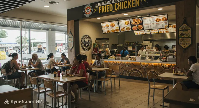 Жареная курица в Плазе Мбабане