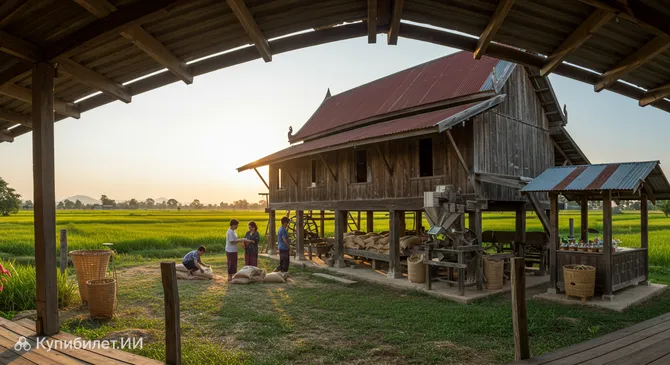 Красная рисовая мельница Хаб Хо Хин
