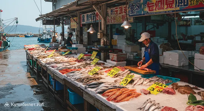 Рыбный рынок порта Будай