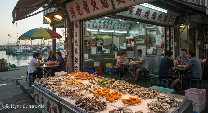 Король устриц в порту Будай