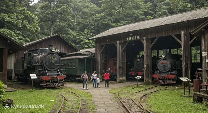 Парк-депо лесной железной дороги Алишань