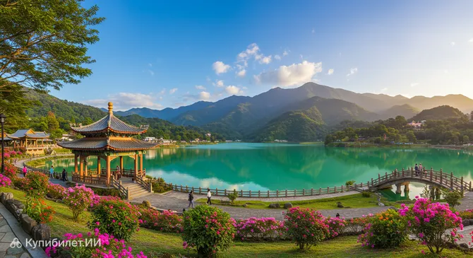 Живописная зона озера Лию