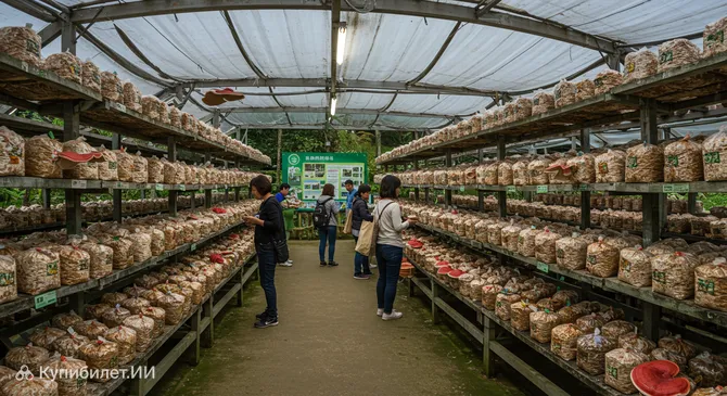 Экоферма грибов Линчжи Фэннянь