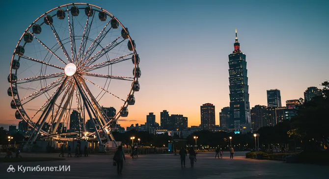 Колесо обозрения в саду Баде Син Жэнь