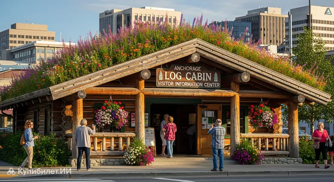 Информационный центр для посетителей в срубе