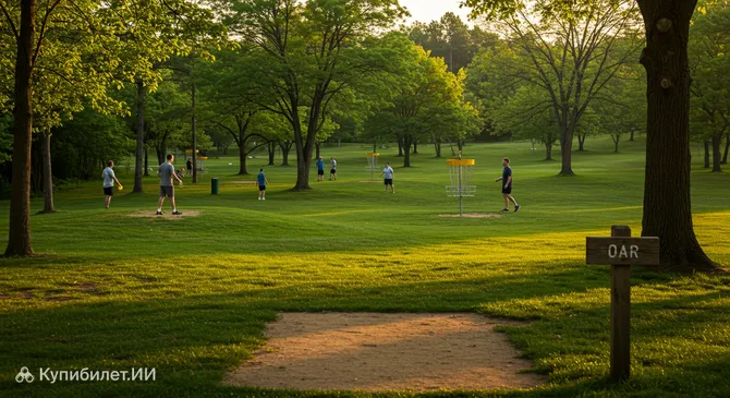 Диск-гольф площадка в парке Престон Миллер