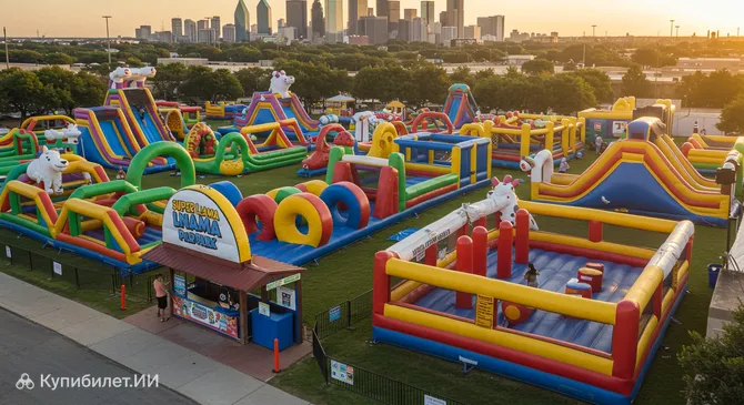 Парк надувных аттракционов Супер Лама