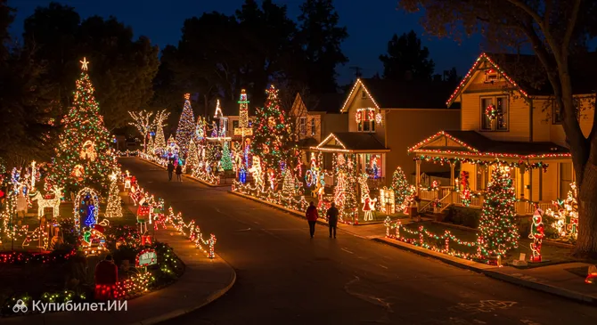 Аллея рождественских ёлок
