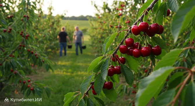 Вишнёвый сад для самостоятельного сбора