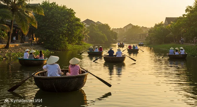 Прогулка на кокосовой корзинке