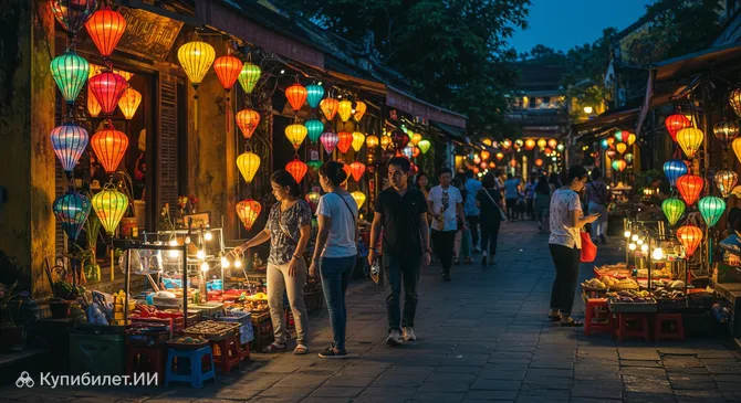 Ночная пешеходная улица Хюэ