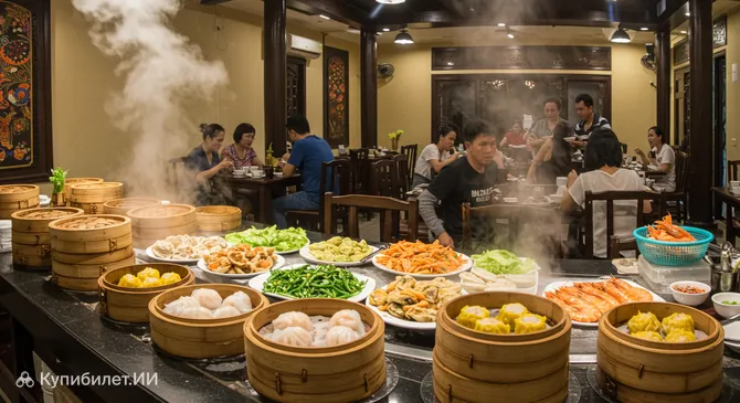 Sun Buffet: Морепродукты и димсам